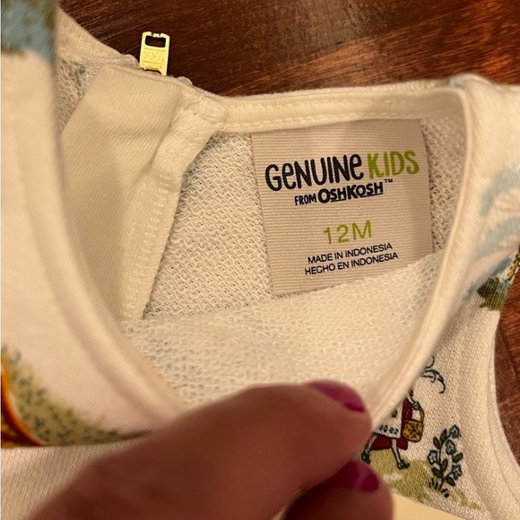 NWT Genuine Kids by Osh Kosh Little Red Riding Hood/Log Cabin Dress- 12 Months - Picture 8 of 11